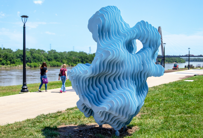 KC Just Unveiled 4 New Public Art Installations — From a Riverfront Bridge Piece to a Lion at the Zoo